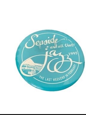Seaside Jazz 1995 Teal Event Button